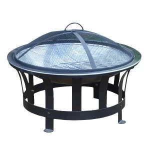 Image of Kingfisher Bonnington Garden Fire Pit with Integrated BBQ