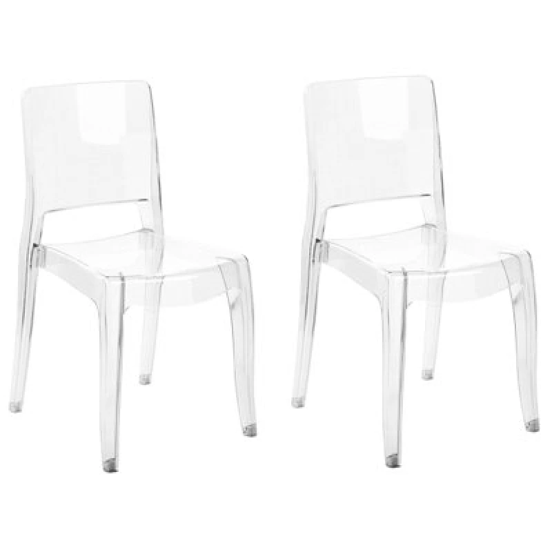 Image of Beliani Set Of 2 Dining Chairs Westbridge Transparent