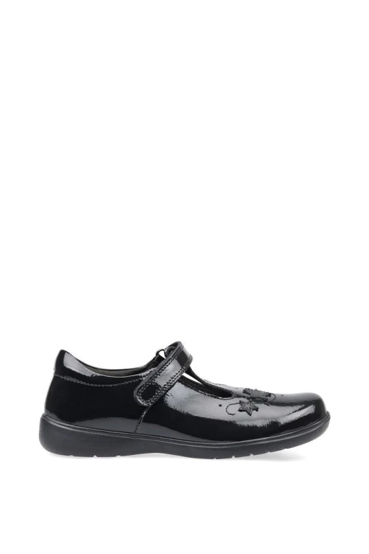 Image of Start Rite Girl's 'Star Jump' School Shoes in Black Size: Infant 12.5F Black Female Infant 12.5F