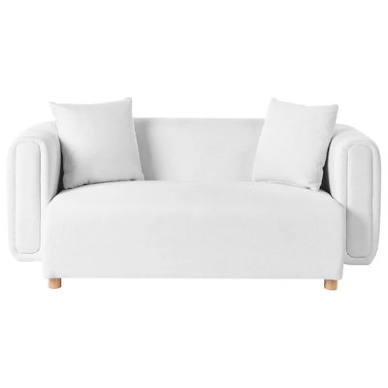 Image of Beliani Sofa 2 Seater Lillerod Fabric White