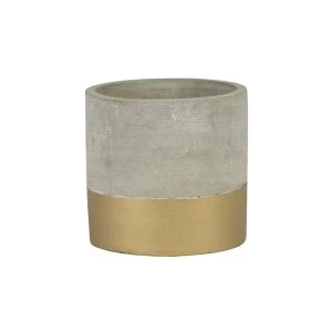 Image of Sass & Belle Mini Tuva Gold Dip Cement Planter