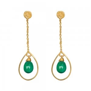 Image of Juvi Designs Gold vermeil boho swing me earring Green