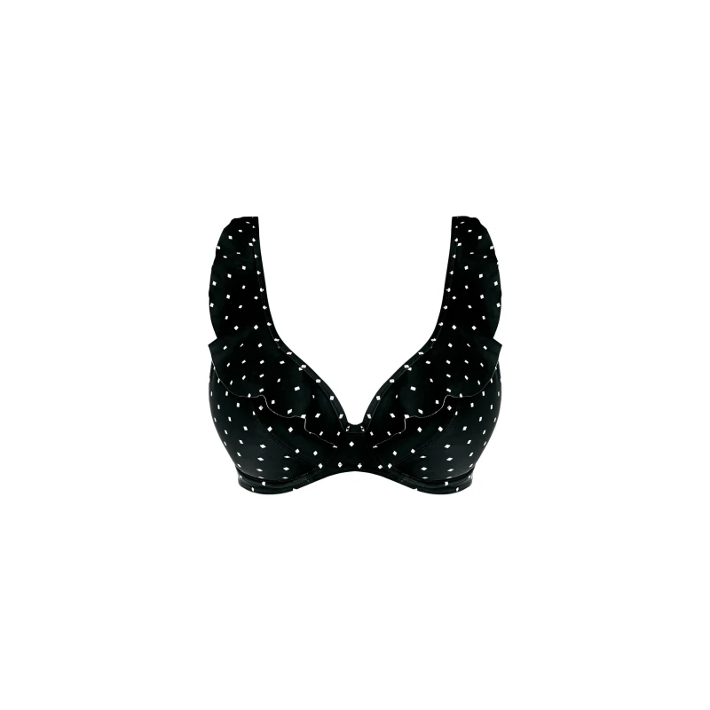 Image of Freya Jewel Cove High Apex Bikini Top Black