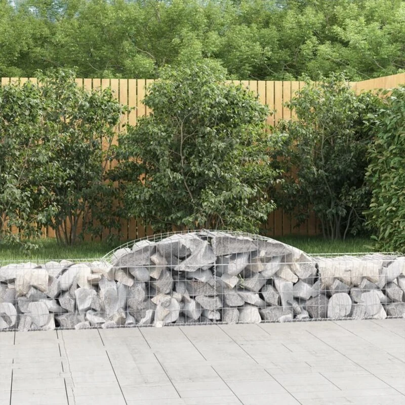 Image of VIDAXL Vidaxl - Arched Gabion Baskets 3 pcs 300x50x40/60cm Galvanised Iron 3146648
