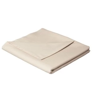 Image of Catherine Lansfield Natural Non-Iron Plain Dye Flat Sheet - Double