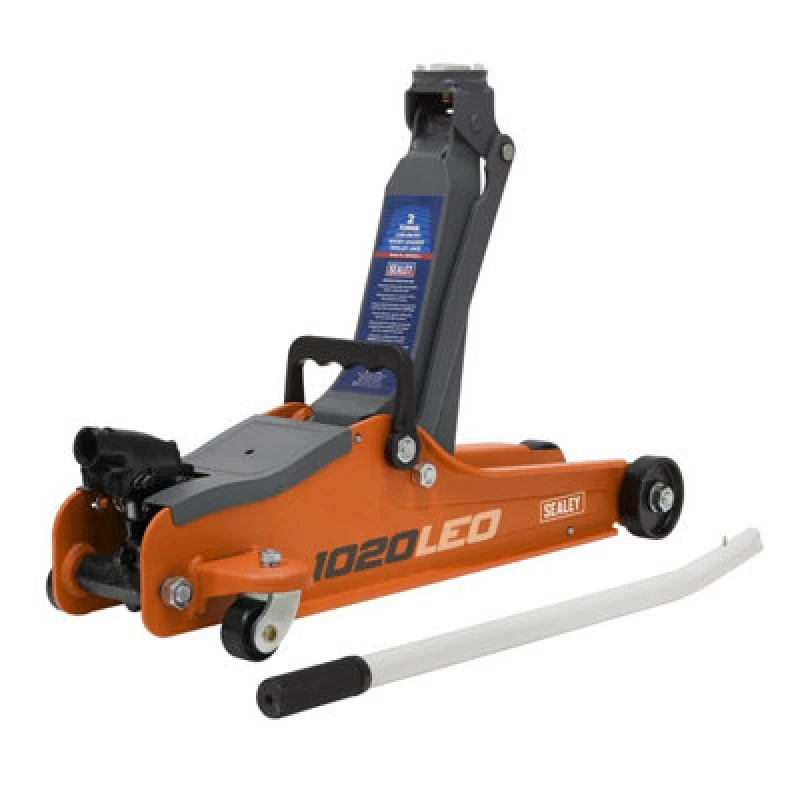 Image of Sealey Sealey 1020LEO Low Profile Short Chassis Trolley Jack 2 Tonne - Orange SEAL_1020LEO
