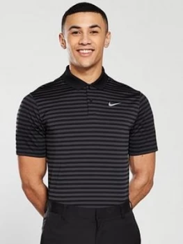 Image of Nike Golf Dry Stripe Polo Black Grey Size S Men