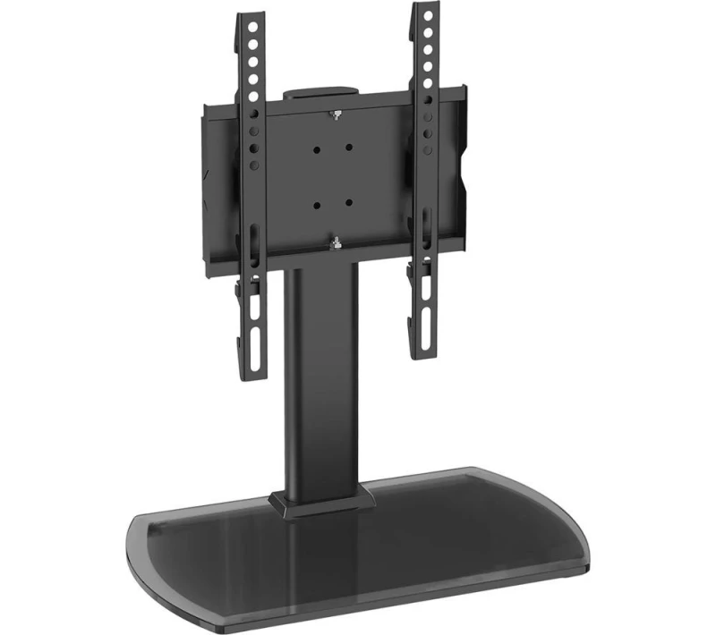 Image of TTAP TT22S 370 mm TV Stand with Bracket - Black Glass, Black 5060526641151