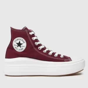 Image of Converse Burgundy All Star Move Hi Trainers