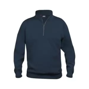 Image of Clique Unisex Adult Basic Half Zip Sweatshirt (M) (Dark Navy)