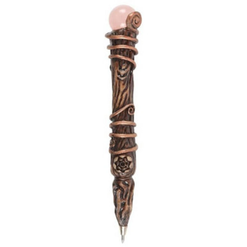 Image of Something Different Something Different Romance Wand Rose Quartz Pen in Brown Brown One Size Unisex 5063703387378