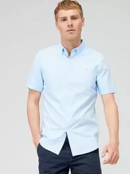 Image of Farah Brewer Short Sleeve Shirt - Light Blue, Size 2XL, Men