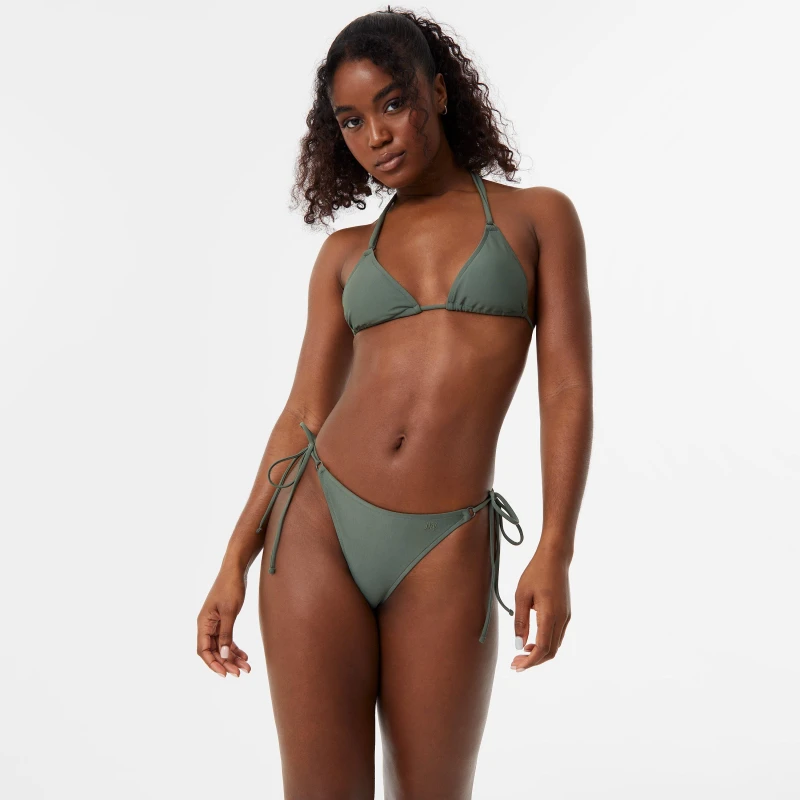 Image of Jack Wills Hoop Detail Bikini Bottom - Green Green 8