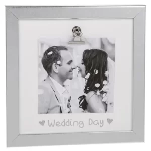Image of Silver Clip Frame Wedding Day 4x4