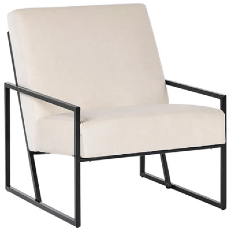 Image of Beliani Armchair Delary Velvet Light Beige