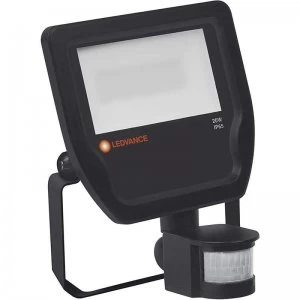 Image of LEDVANCE 20W Integrated LED Floodlight With PIR Black - Warm White - F2030BS-143531-460911