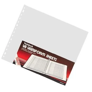 Image of Rexel Twinlock V8 Variform Refills 14 Cash Column Sheets Pack of 75 Refill Sheets