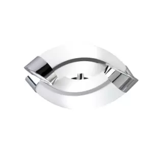 Image of Guss Wall Lamp E27 2 Light E27, Polished Chrome/White Acrylic, CFL Lamps INCLUDED