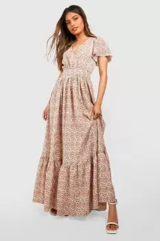 Image of Floral Open Back Maxi Dress
