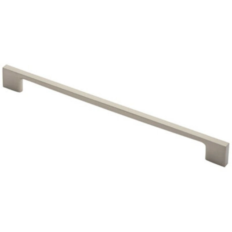 Image of Loops Slim D Shape Pull Handle 290 x 9mm 256mm Fixing Centres Satin Nickel Metallics unisex