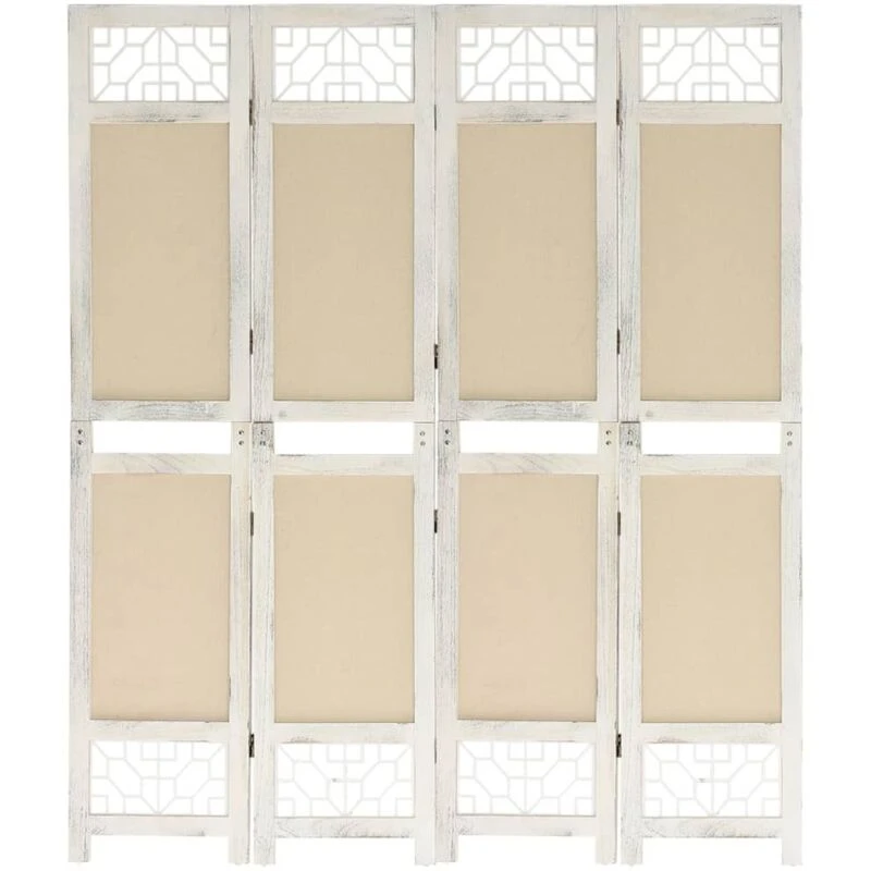 Image of VIDAXL 4-Panel Room Divider Cream 140x165cm Fabric Vidaxl 8720286654927