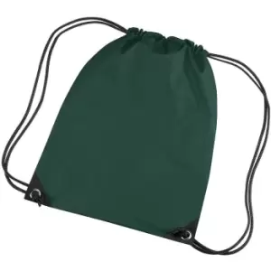 Image of Premium Gymsac Water Resistant Bag (11 Litres) (One Size) (Bottle Green) - Bagbase