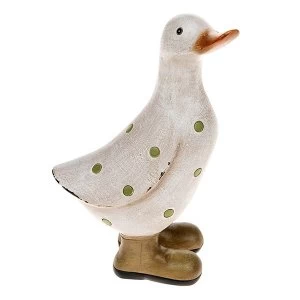 Image of David's Polka Dot Duck Small Green Ornament