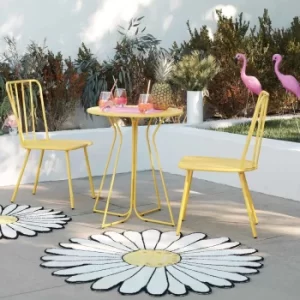 Image of Heidi Metal 3 Piece Bistro Set, Yellow