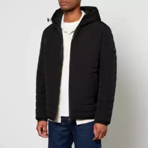 Image of Tommy Hilfiger Quilted Stretch-Nylon Hooded Jacket - L