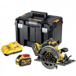 Image of DEWALT DCS579 54v XR Cordless Brushless FLEXVOLT High Power Rail Compatible Circular Saw 190mm 2 x 9ah Li-ion Charger Case