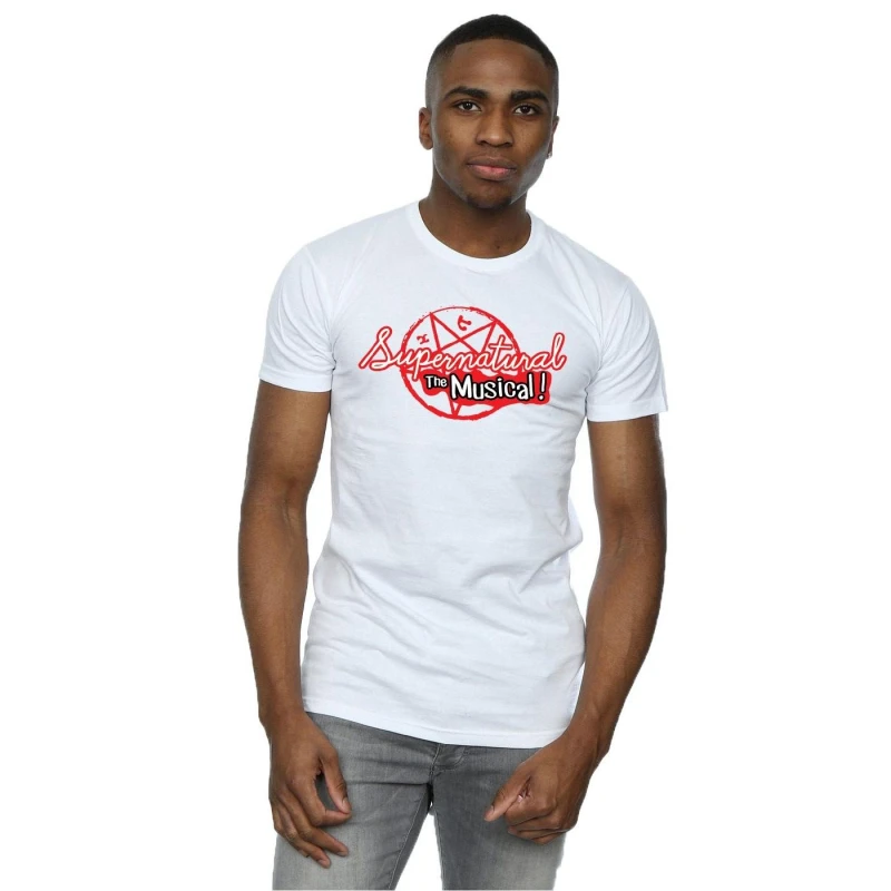 Image of Supernatural Supernatural Men The Musical T-Shirt in White Size: Small White S Male 5057245695305