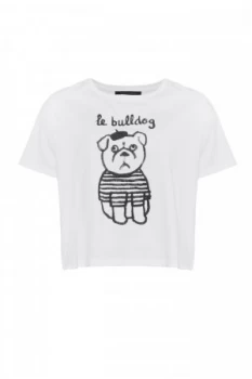 Image of French Connection Le Bulldog T Shirt White