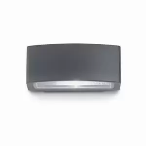 Image of Andromeda 1 Light Outdoor Small Up Down Wall Light Polished Chrome, Anthracite IP55, E27