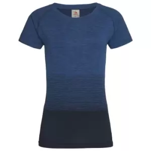 Image of Stedman Womens/Ladies Active Seamless Raglan Flow T-Shirt (S) (Blue Transition)