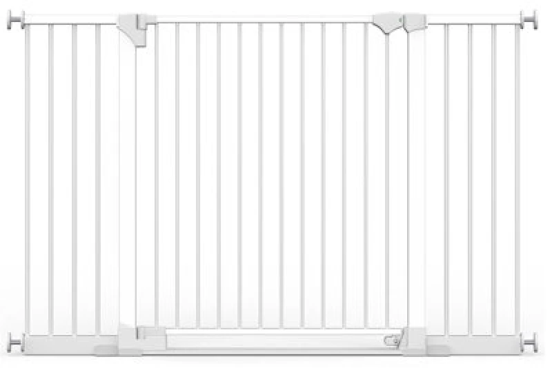 Image of Safetots Safestep Gate, White, 152Cm - 159Cm, Extra Low Walkthough, 81Cm Extra Wide Doorway, Extra Wide Baby Gate