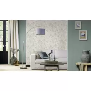 Image of Rasch - Wallpaper Elegant Nature Sketch 449440 White Wall Paper 449440 - White