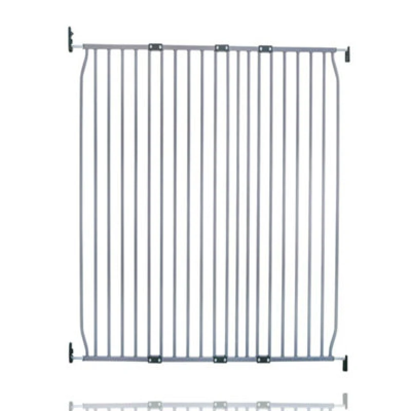 Image of Safetots Extra Tall Eco Screw Fit Baby Gate, Grey, 120Cm - 130Cm, Extra Tall Gate 100Cm In Height, Stair Gate For Baby