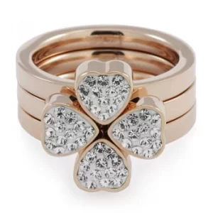 Image of Ladies Folli Follie PVD rose plating Size N.5 Hrt 4 Hrt Ring