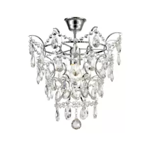 Image of Fusion Ceiling Light, Chrome, 1x E27