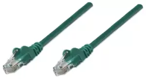Image of Network Patch Cable - Cat5e - 1m - Green - CCA - U/UTP - PVC - RJ45 - Gold Plated Contacts - Snagless - Booted - Polybag - 1m - Cat5e - U/UTP (UTP) -