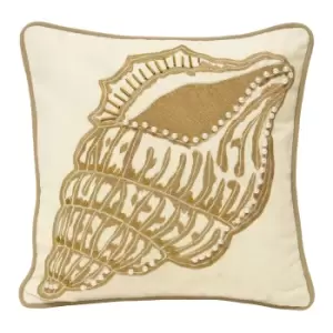 Image of Ionia Shell Cushion Dark Wood, Dark Wood / 30 x 30cm / Polyester Filled