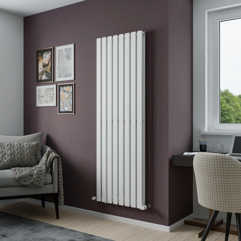 Image of Agadon Lola Duplex Designer Panel Radiator in White Size: 1800mm x 600mm White Unisex 1800mm x 600mm