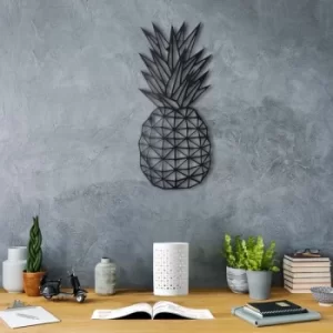 Image of Pineapple Black Decorative Metal Wall Accessory