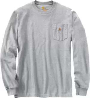 Image of Carhartt Workwear Pocket Longsleeve Shirt, grey, Size L, grey, Size L