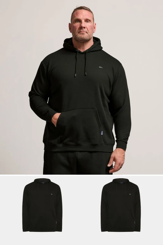 Image of BadRhino BadRhino Men 2 Pack Core Hoodies in Black Size: 4X-Large Black 4XL Male 5063111756902