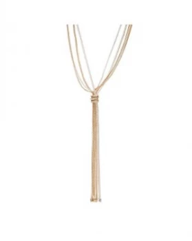 Image of Mood Two Tone Mesh Lariat Necklace