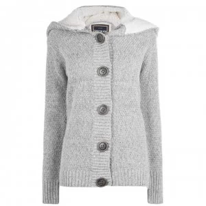 Image of SoulCal Button Knit Jacket Ladies - Grey Marl