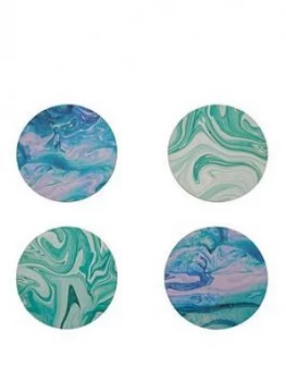 Image of Premier Housewares Mimo Marble Wave Coasters Set Of 4