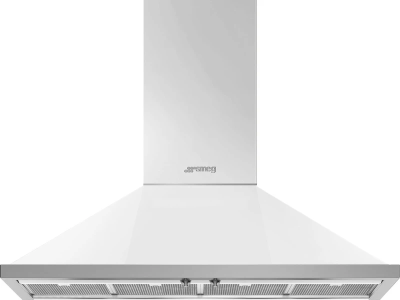 Image of Smeg Portofino KPF12WH 120cm Chimney Cooker Hood - White