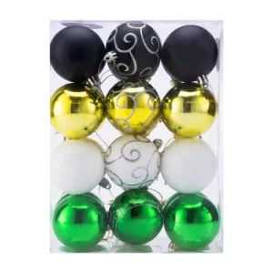 Image of Christmas Baubles 24Pcs Green